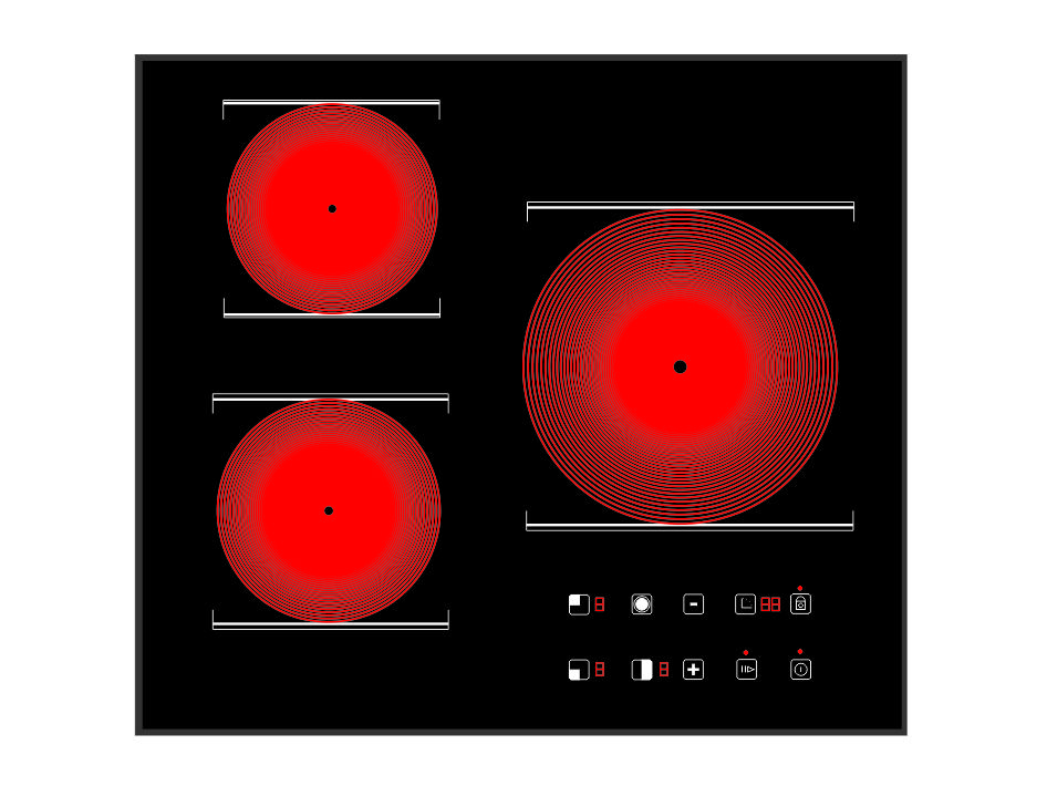 3 Zone infrared cooker