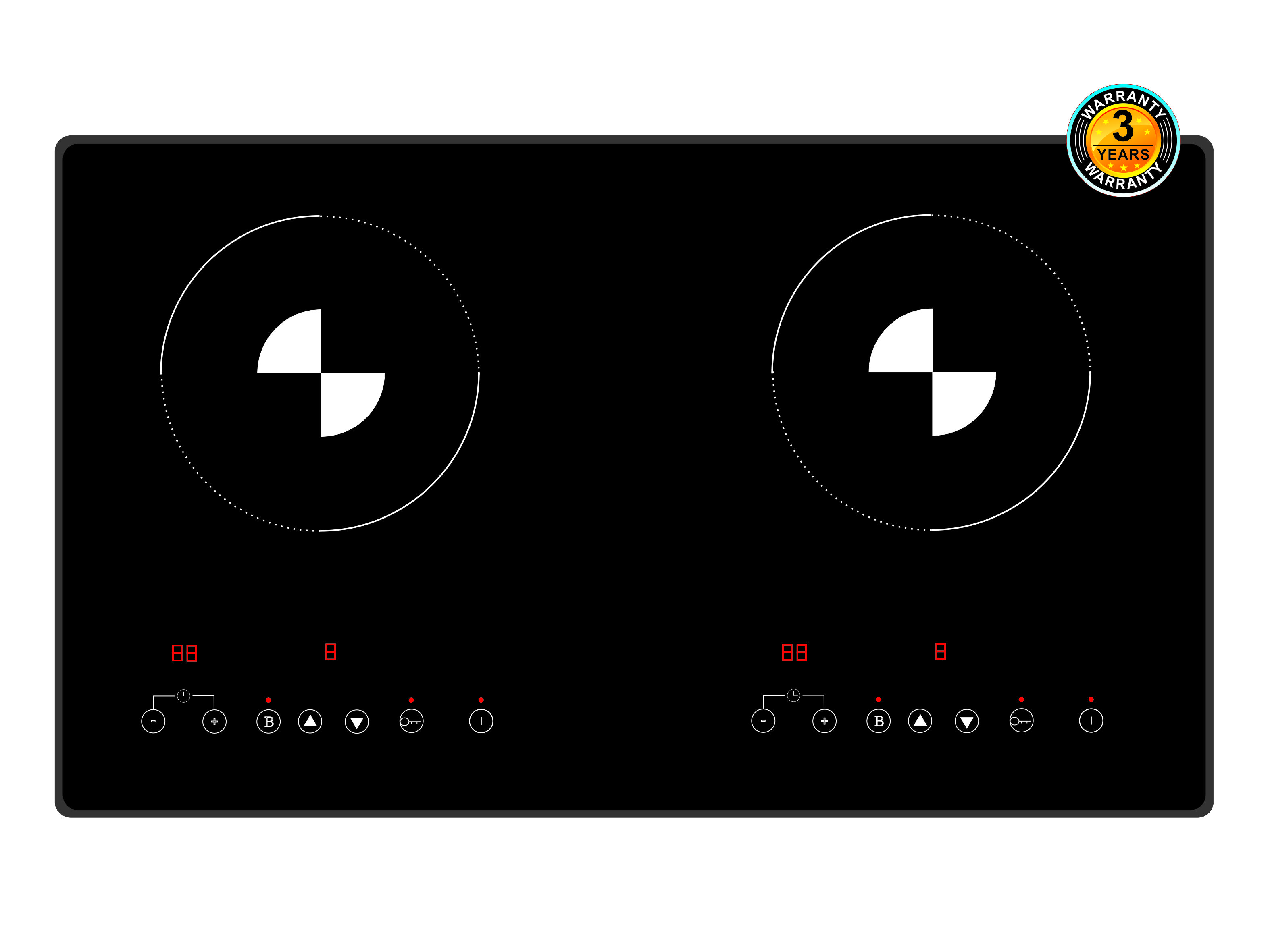 Bep dien, tu Vietnam 2 burner induction cooker for seperate control